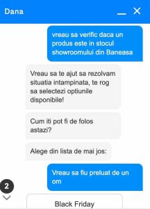 contact Emag prin Chat